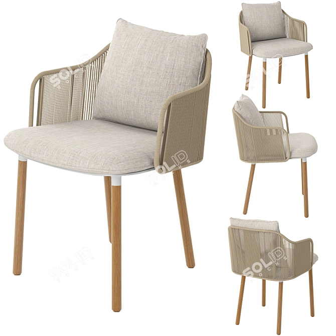 Elegant Senja Armchair: Stylish and Comfortable 3D model image 1