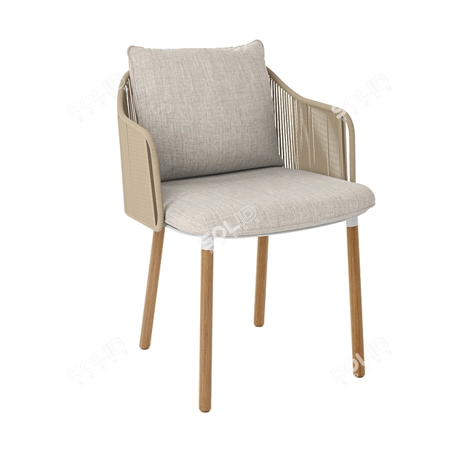 Elegant Senja Armchair: Stylish and Comfortable 3D model image 2