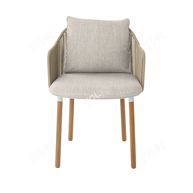 Elegant Senja Armchair: Stylish and Comfortable 3D model image 3
