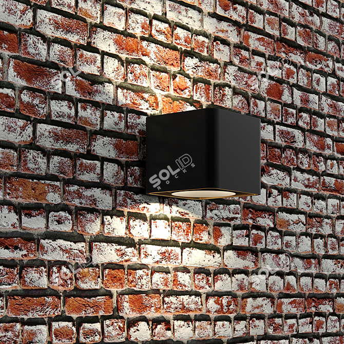 PBR Loft Brick: Rojo Castanea 3D model image 2