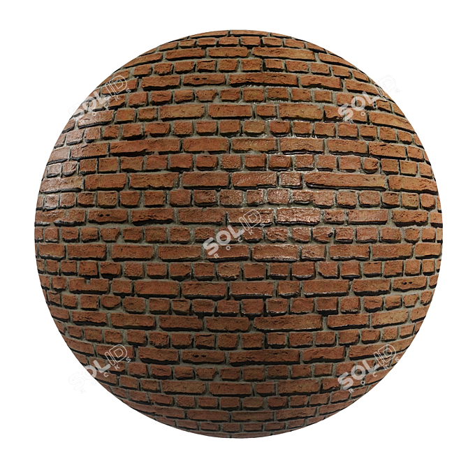 Sleek 3D Brick Loft Texture 3D model image 1