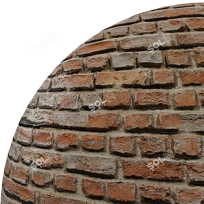 PBR Brick Loft: Rojo Gray Texture 3D model image 3