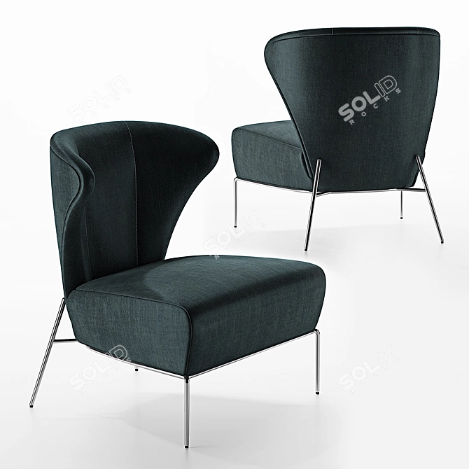 Ima Fan Too Lounge Chair: Modern Comfort and Style 3D model image 1