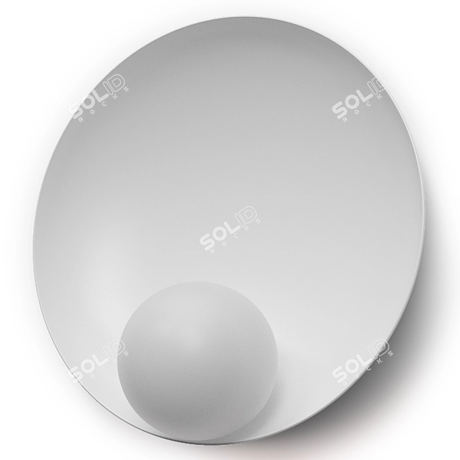 Sleek Glass Wall Lamp 3D model image 2