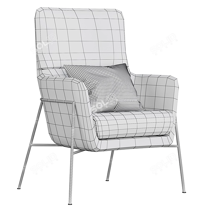 Elegant Twils Adele Armchair 3D model image 5