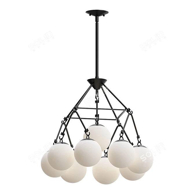 Elegant Orion 30" Chandelier 3D model image 1