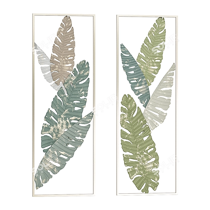 ImperiLoft Leaf Wall Decor 3D model image 1