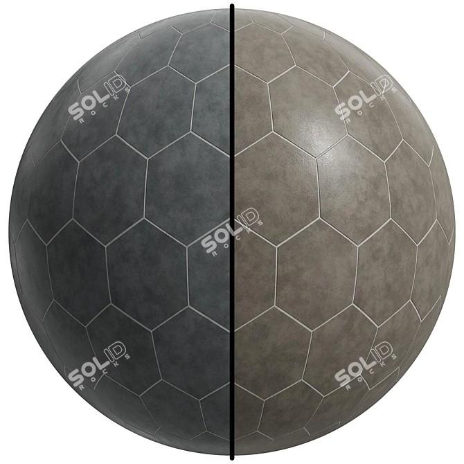 Hexagon Concrete Daltile: Taupe & Gray 3D model image 1