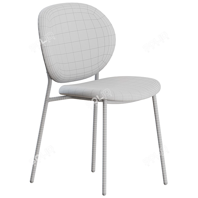 Retro-Style Ines Chairs: Elegant & Stylish 3D model image 4