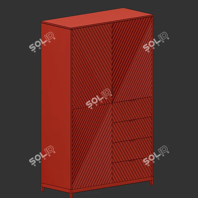 Moderno Wardrobe: Sleek and Stylish 3D model image 2