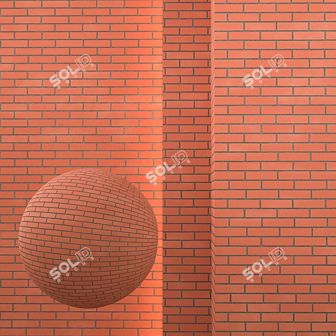 Seamless Brick with Multi-Texture Effects 3D model image 1