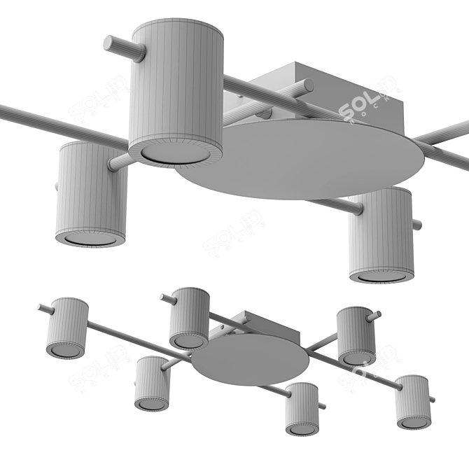 Veroli Ceiling Lamp: Modern High-Tech Design 3D model image 2
