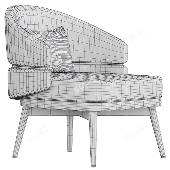 Stylish Billy Armchair: Modern Design 3D model image 5