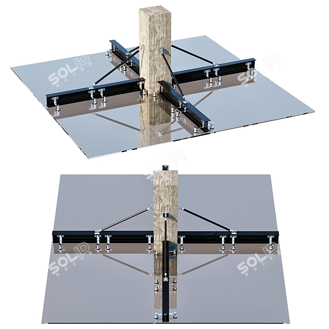 Modern Glass Canopy NO8 3D model image 2