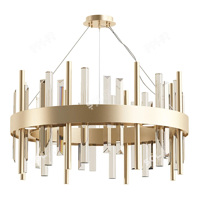 Belleza Crystal Round Chandelier 3D model image 1