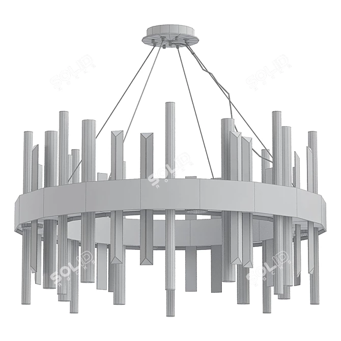 Belleza Crystal Round Chandelier 3D model image 2