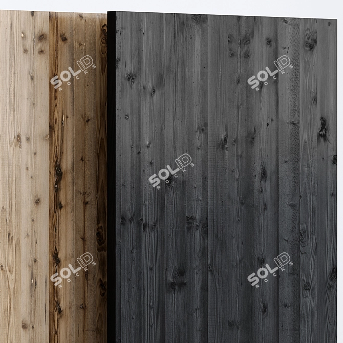 14 Wood with 3 Material Options 3D model image 5