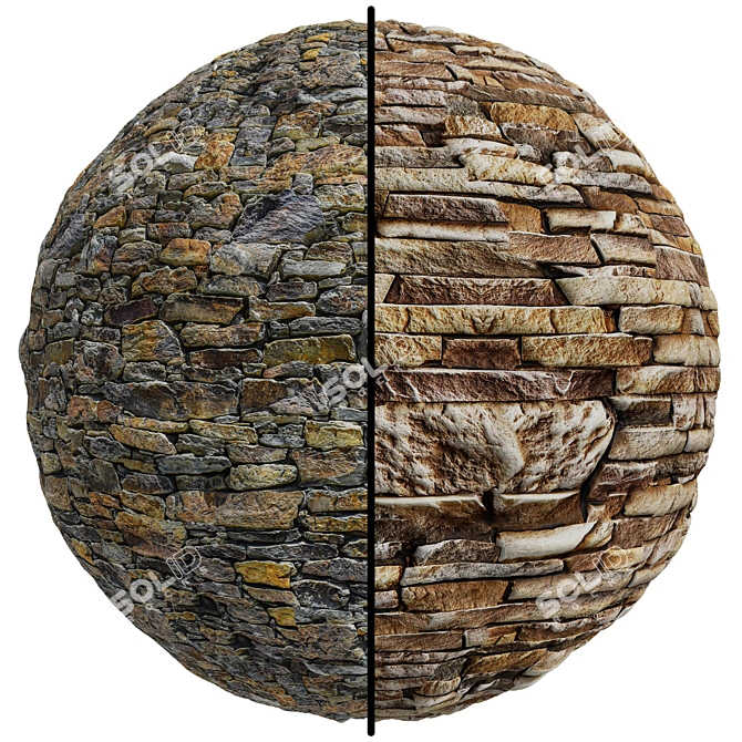 Seamless Stone Covering Texture 3D model image 1