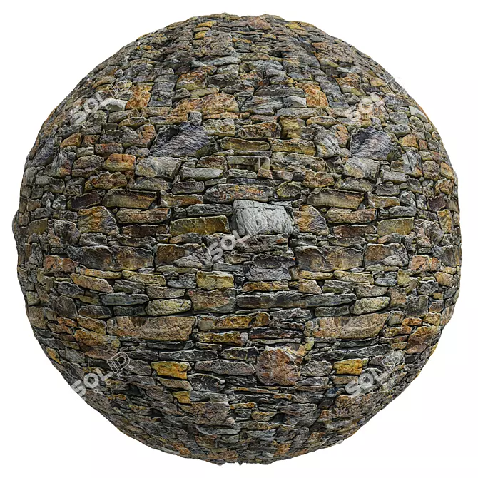 Seamless Stone Covering Texture 3D model image 2