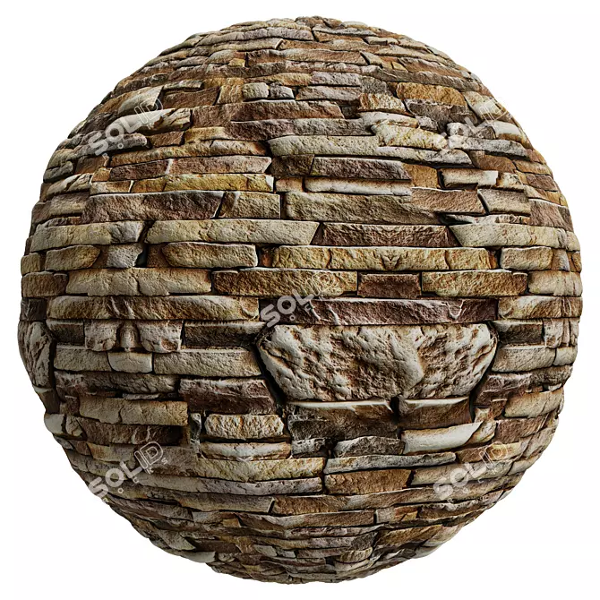 Seamless Stone Covering Texture 3D model image 3