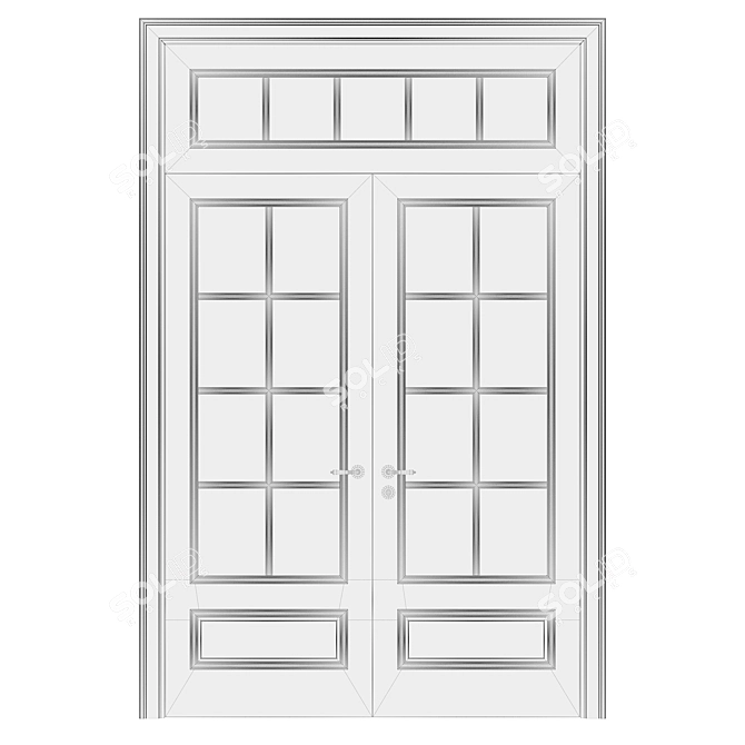 Elegant Volhovec Paris Doors 3D model image 3