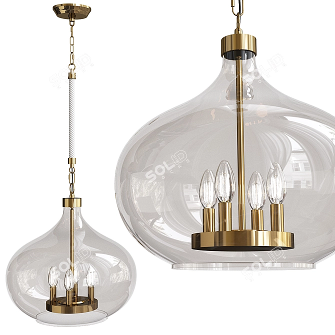 Coastal Dover Pendant Light 3D model image 1