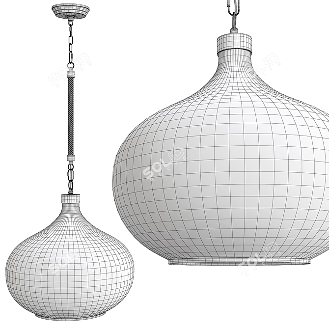 Coastal Dover Pendant Light 3D model image 2