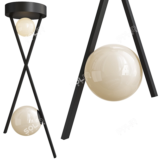  Modern LED Pendant Light: Dominic 3D model image 1