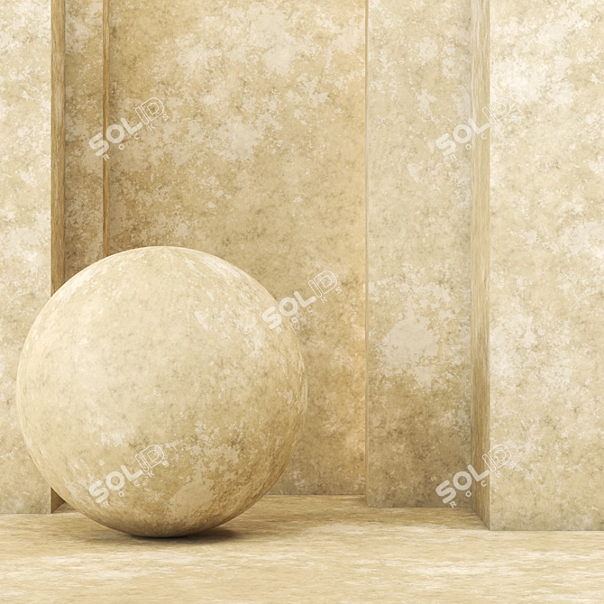 Gold Patina Wall Texture 4k 3D model image 1