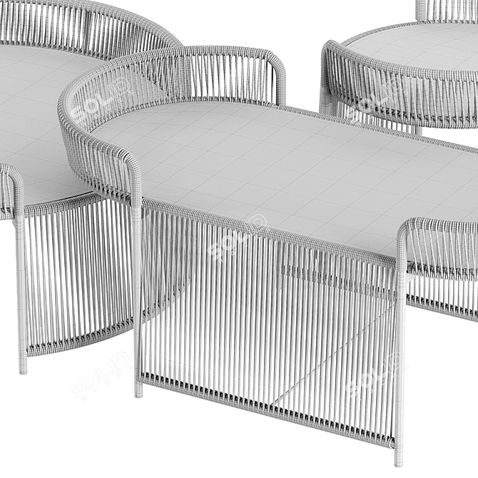 ALTANA Set: Stylish Chairs and Tables 3D model image 5