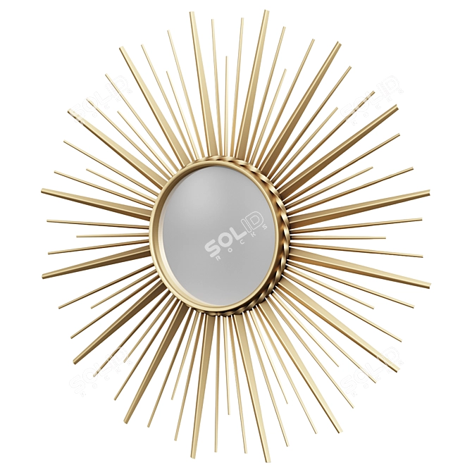 Antique Gold Helios Mirror - Eichholtz 3D model image 1