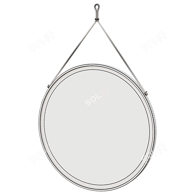 Elegant Gold-Trimmed Morongo Mirror 3D model image 2