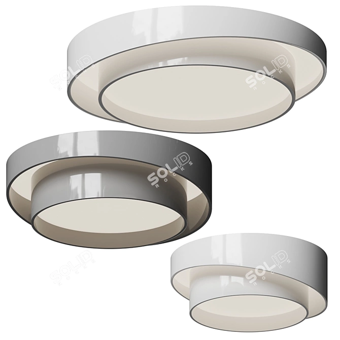 Winton Acrylic Ceiling Light 3D model image 1