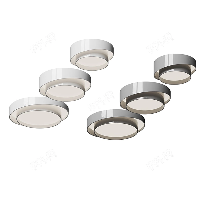 Winton Acrylic Ceiling Light 3D model image 3