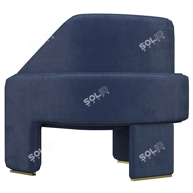 Elegant Unity Armchair by Dooq 3D model image 2