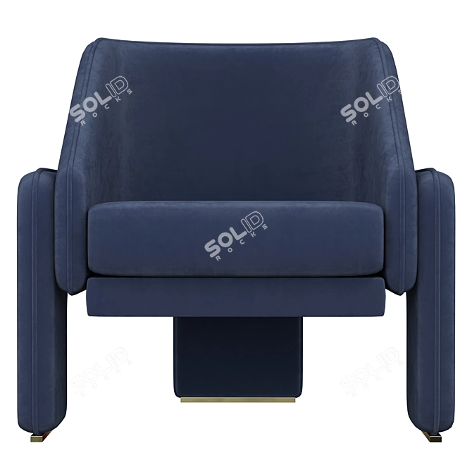 Elegant Unity Armchair by Dooq 3D model image 3