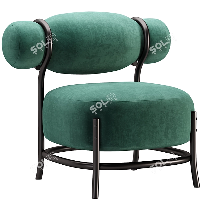 Chignon Armchair: Sophisticated Elegance for Modern Spaces 3D model image 1
