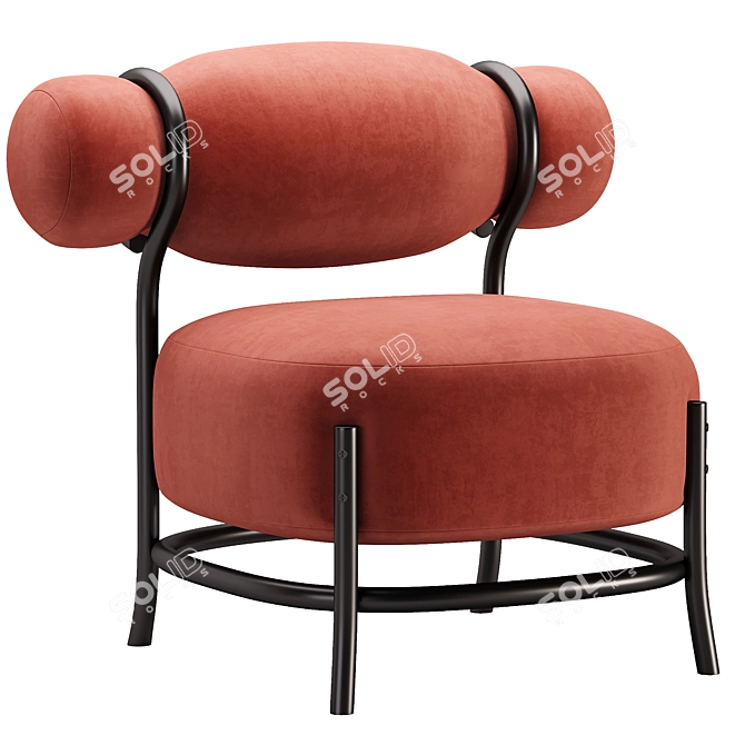 Chignon Armchair: Sophisticated Elegance for Modern Spaces 3D model image 2