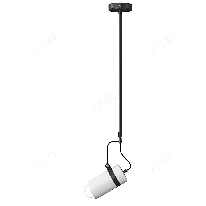 Minimalist Gypsum Pendant Lamp 3D model image 3