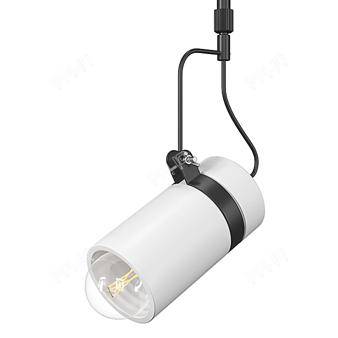 Minimalist Gypsum Pendant Lamp 3D model image 4