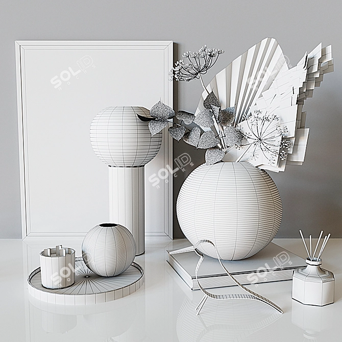 Elegant Decor Set 3D model image 6