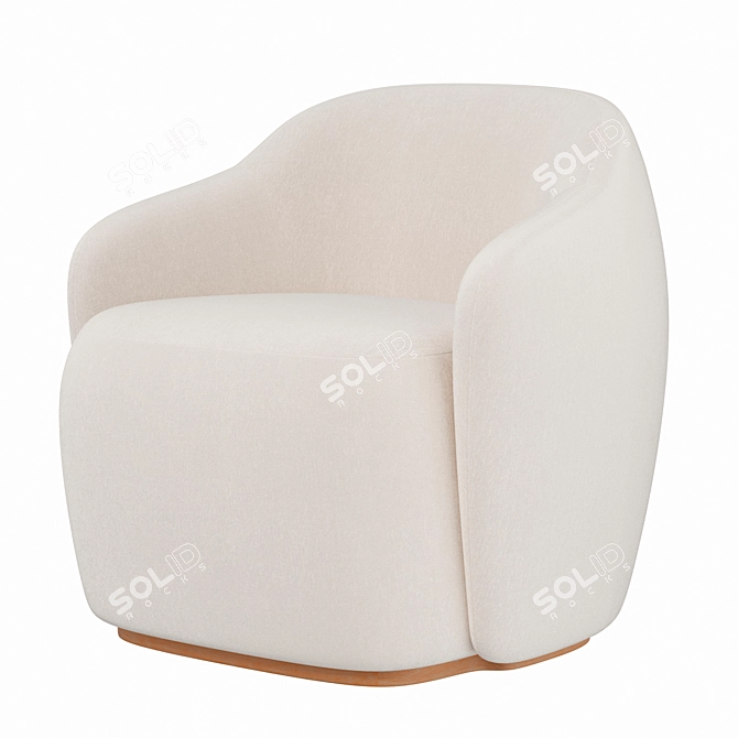 Elegant Barba Chair by Fogia 3D model image 1