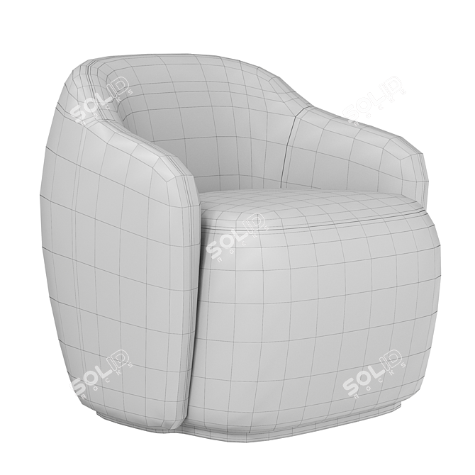 Elegant Barba Chair by Fogia 3D model image 4