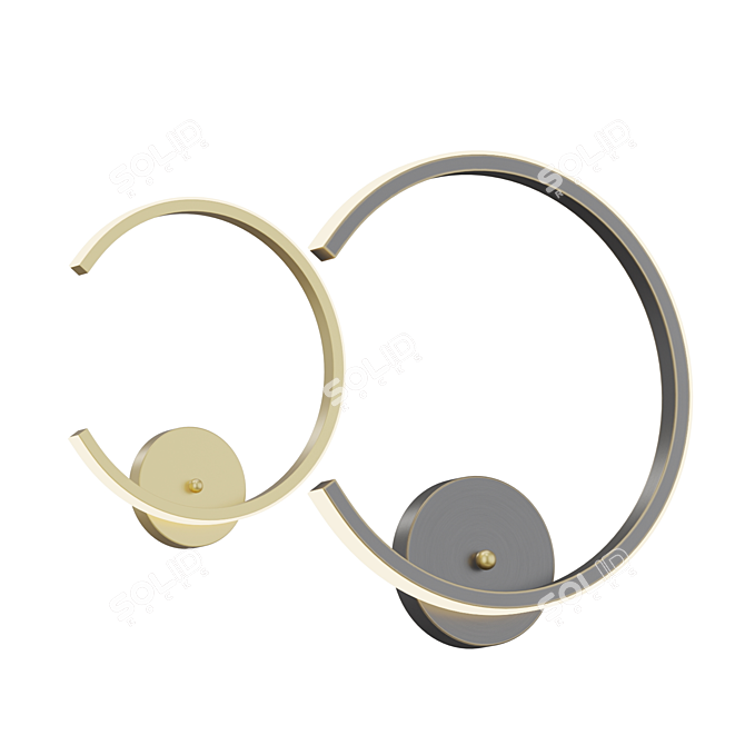 Elegant LED Wall Lamp 3D model image 1