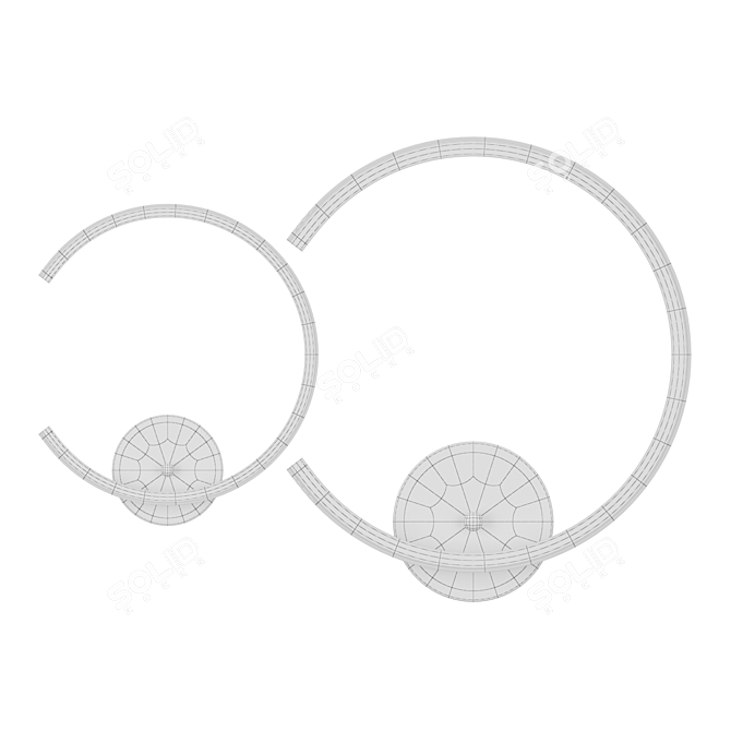 Elegant LED Wall Lamp 3D model image 3