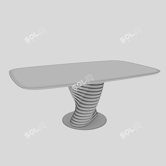 Eforma Rotolo Legno Wooden Table 3D model image 3