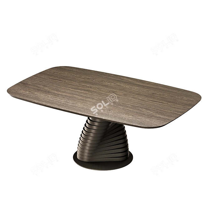 Eforma Rotolo Legno Wooden Table 3D model image 5