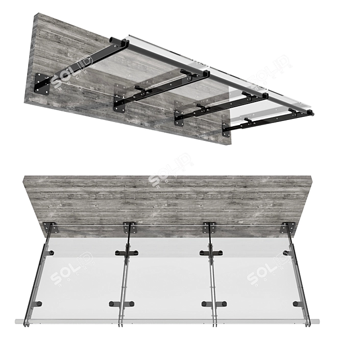 Glass Canopy No10: Stunning Simplicity for Immersive Experiences 3D model image 3