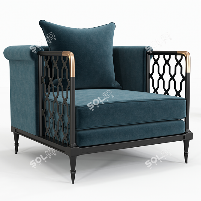Lattice Entertain You Chair: Elegant and Versatile 3D model image 1