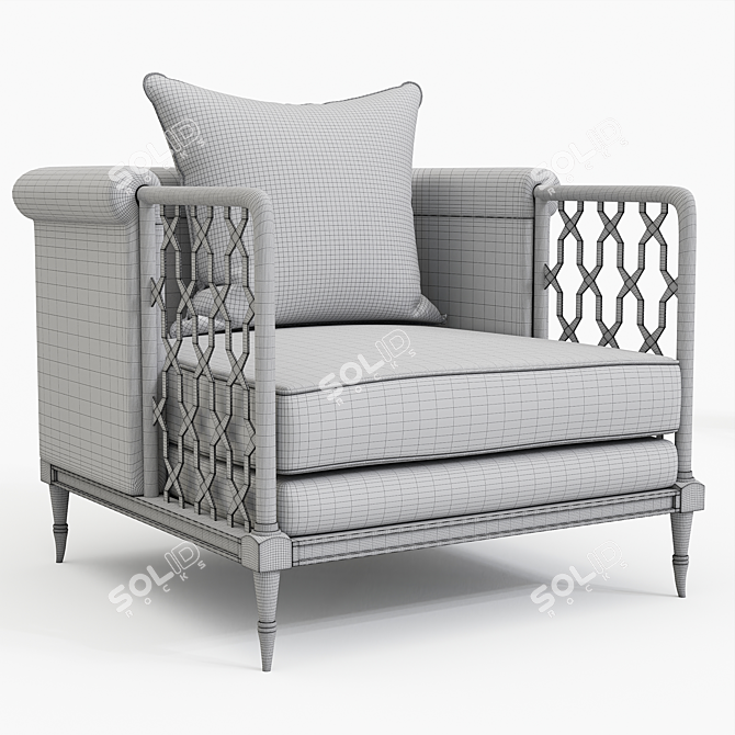 Lattice Entertain You Chair: Elegant and Versatile 3D model image 3